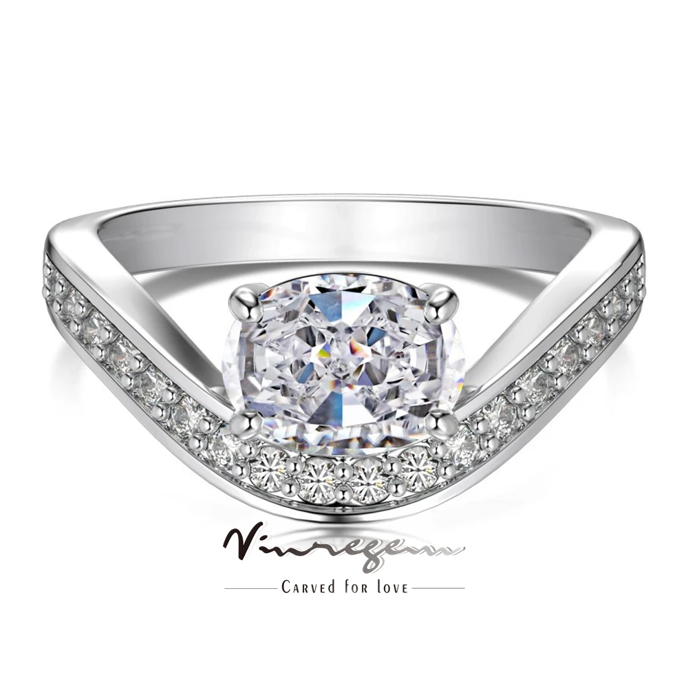 

Vinregem 6*8 мм 1.25CT овальная лабораторная искусственная фотография 100% серебряные ювелирные изделия для свадебной вечеринки изящные подарки для девушек