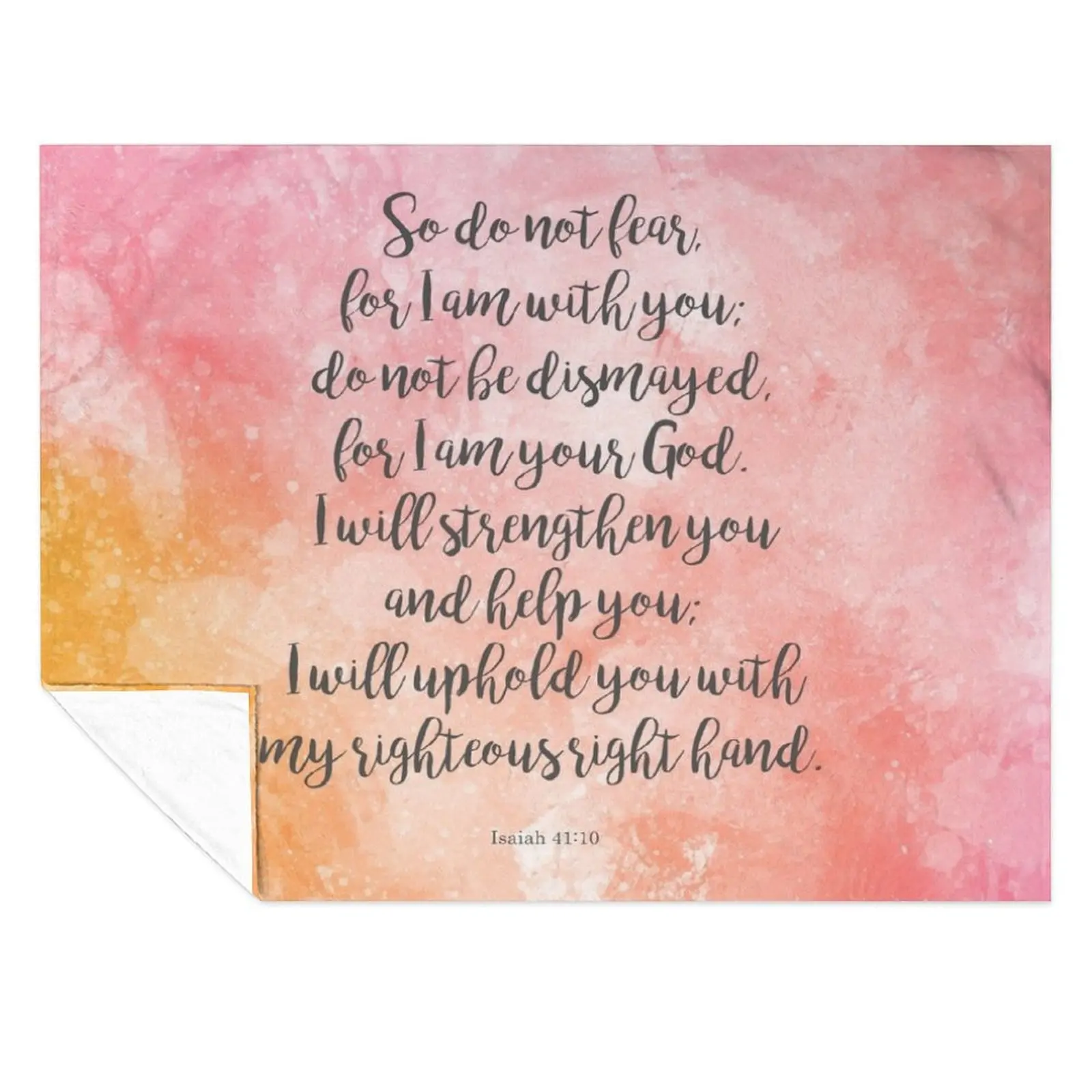 

Isaiah 41:10 Throw Blanket Decorative Beds Softest Custom Blankets