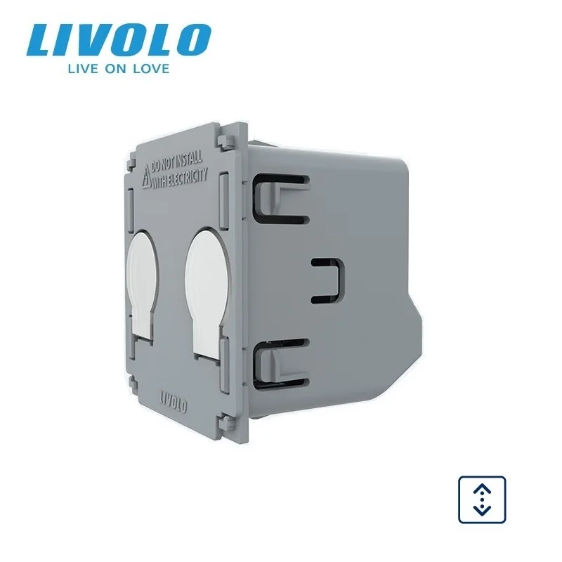 Livolo Manufacturer Wall Switch, EU Standard, Touch Control Home LED Curtain Switch Without Glass Panel&Iron Pate, VL-C702W