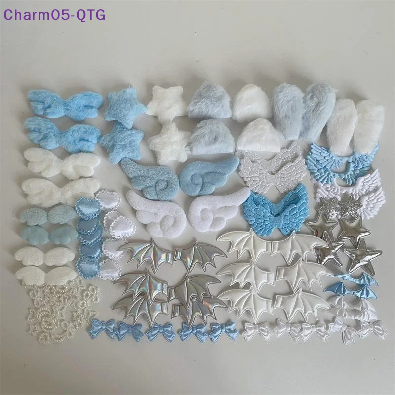 DIY Decorative Lace Appliques Kit Gothic Lolita Trim Decor Set Bow Lace Accessories Set Card Cover Pain Bag DIY Material Pack