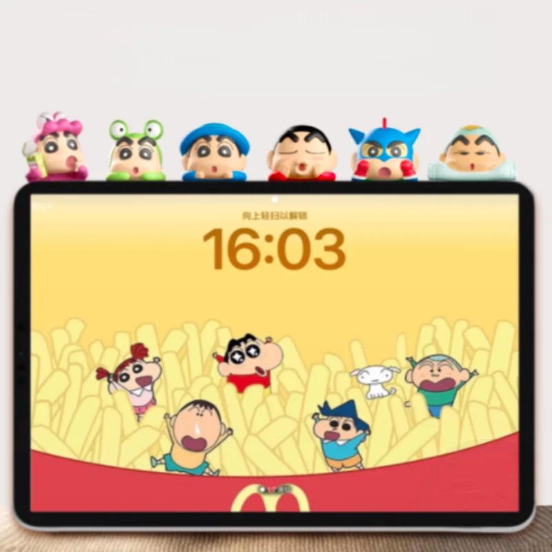 52 لعبة الأصلي تلوين شين تشان Kawaii أرقام صناديق أعمى اللعب أنيمي نموذج الهاتف المحمول وشاشة الكمبيوتر سيارة حلية اللعب