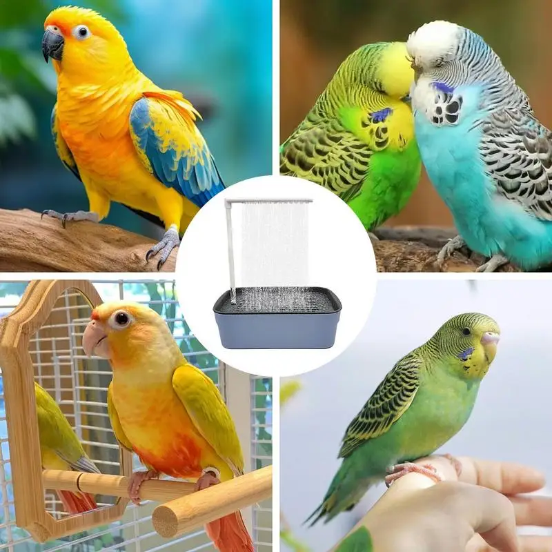 Parrot Automatic Bathtub With Shower Pet Circulating Water Bath Parrot Bathtub Pet Bird Bath Bird Cage Accessories for Parakeet