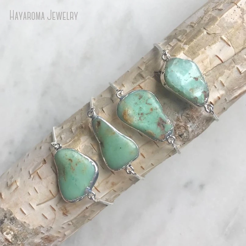 10 قطعة رغوة البحر قطعة شريسوبراسي حجر سوار فضي اللون قابل للتعديل الكفة الفولاذ المقاوم للصدأ هدية بوهو مجوهرات