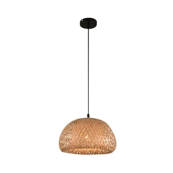Boho Rattan Pendant Lamp Shade Ceiling Hanging Light Cover for Living Room Dining Room Bedroom Kitchen Natural Wicker Chandelier
