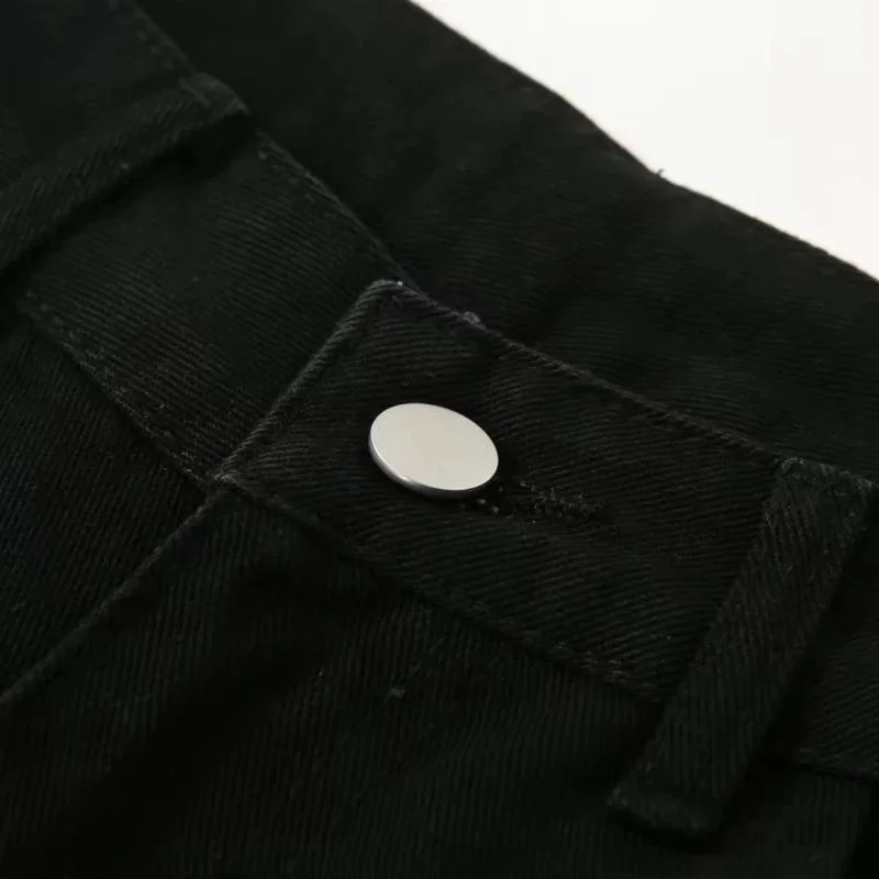 American Sle Sexy Bla Bell Bot Jeans Women's Casual Long Pants Spring Autumn Slimming Loose Fit Zipper Closure