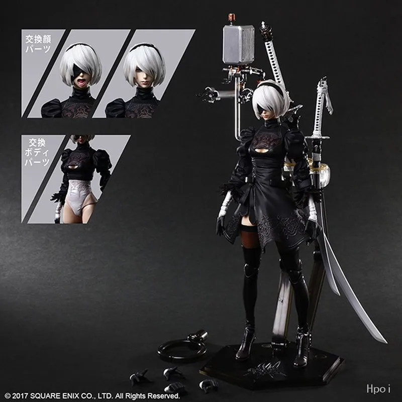 

Подлинная Spot Play Arts Модифицированная Pa Nier Mechanical Era 2b Dx Версия Модель с подвижными руками Куклы Украшения Игрушки