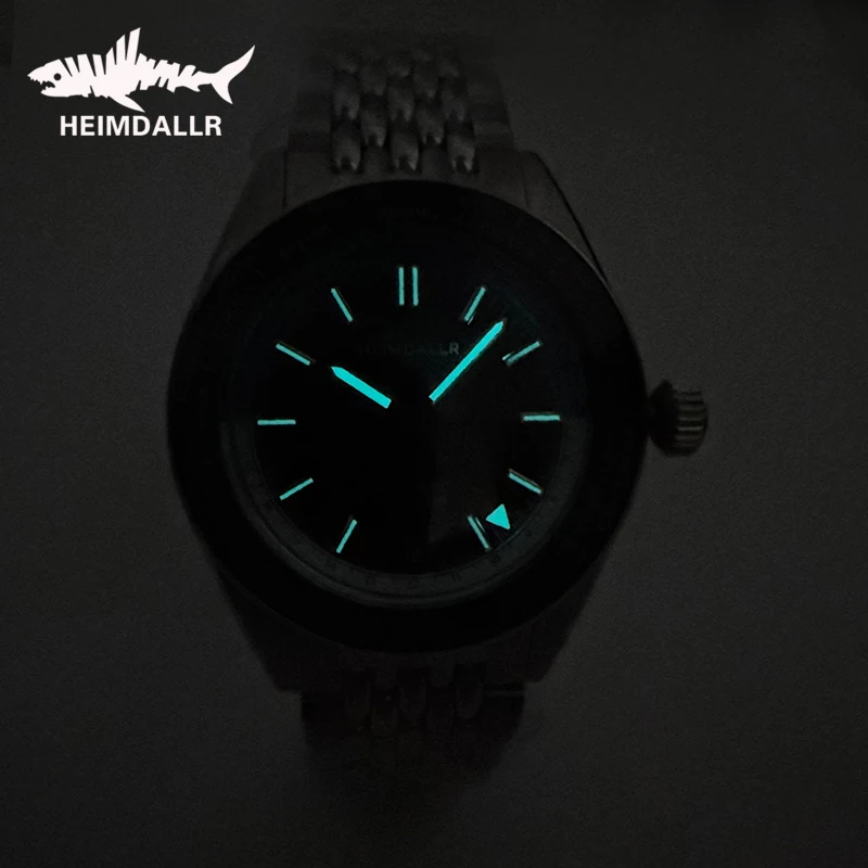 Imagem -02 - Relógio Gmt Heimdallr Masculino Mecânico Automático Mergulho Impermeável Luminoso Cristal de Safira Aço Inoxidável Bgw-9 100m Nh34