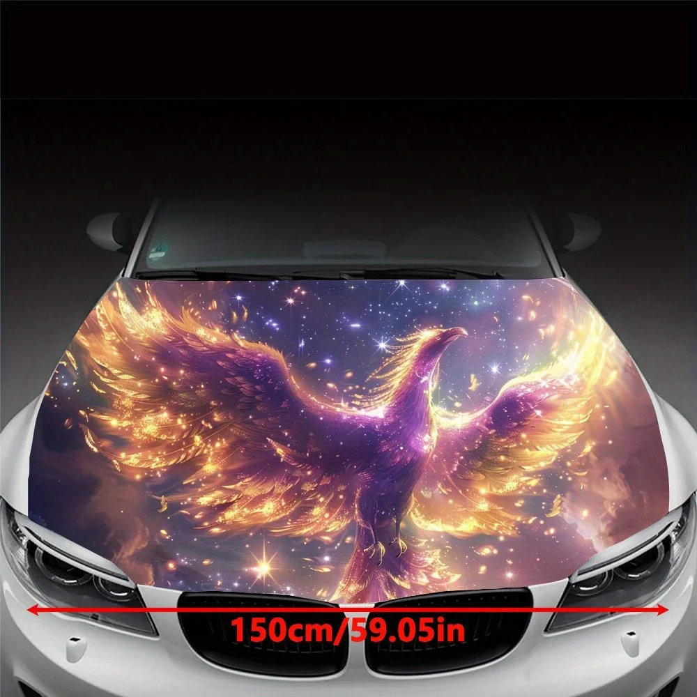 Legendary Phoenix Car Hood Decal,Self-Adhesive Waterproof PVC Hood Sticker,Decoration Scratch Resistant Protect,Auto Accessories