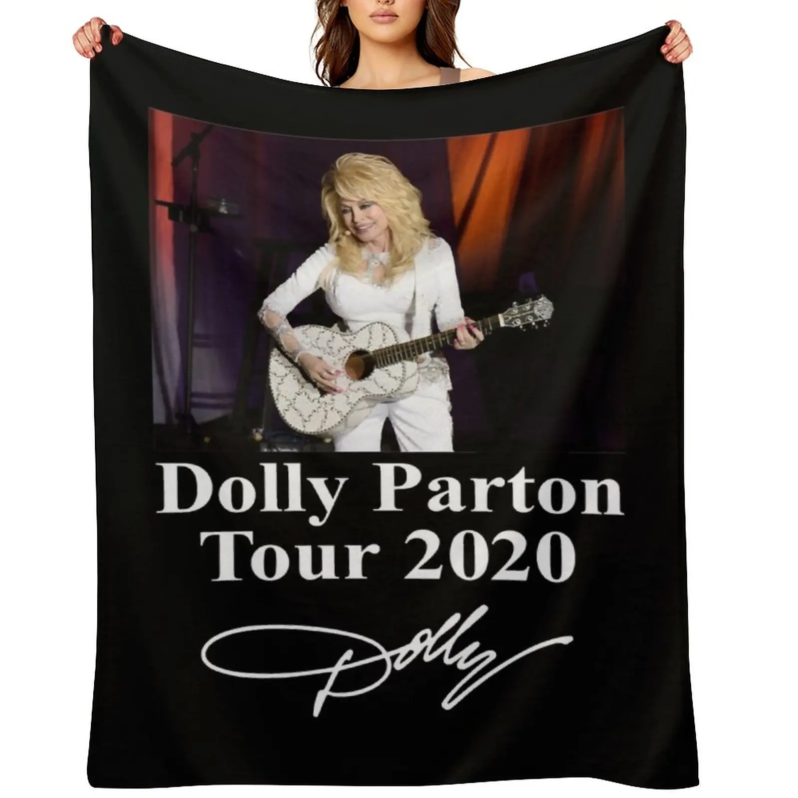 

Retro Dolly Parton's Gifts Music Tour 2021 Throw Blanket Nap Soft Plush Plaid Soft Plaid Thermal Blankets