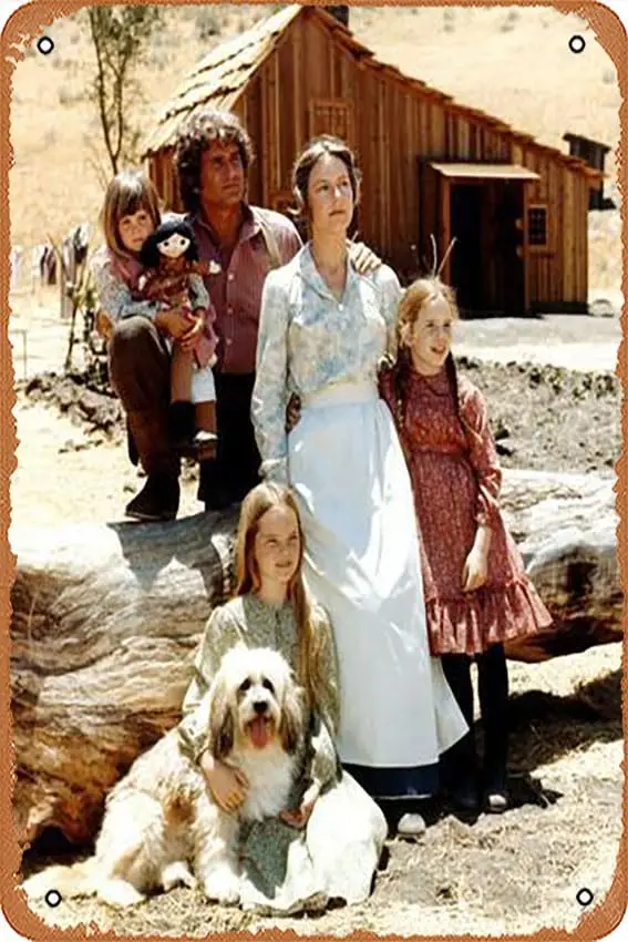 Letrero de metal - Little House on the Prairie - Placa metálica decorativa para cafetería, bar, decoración de pared del hogar, lirushou00689-aluminio