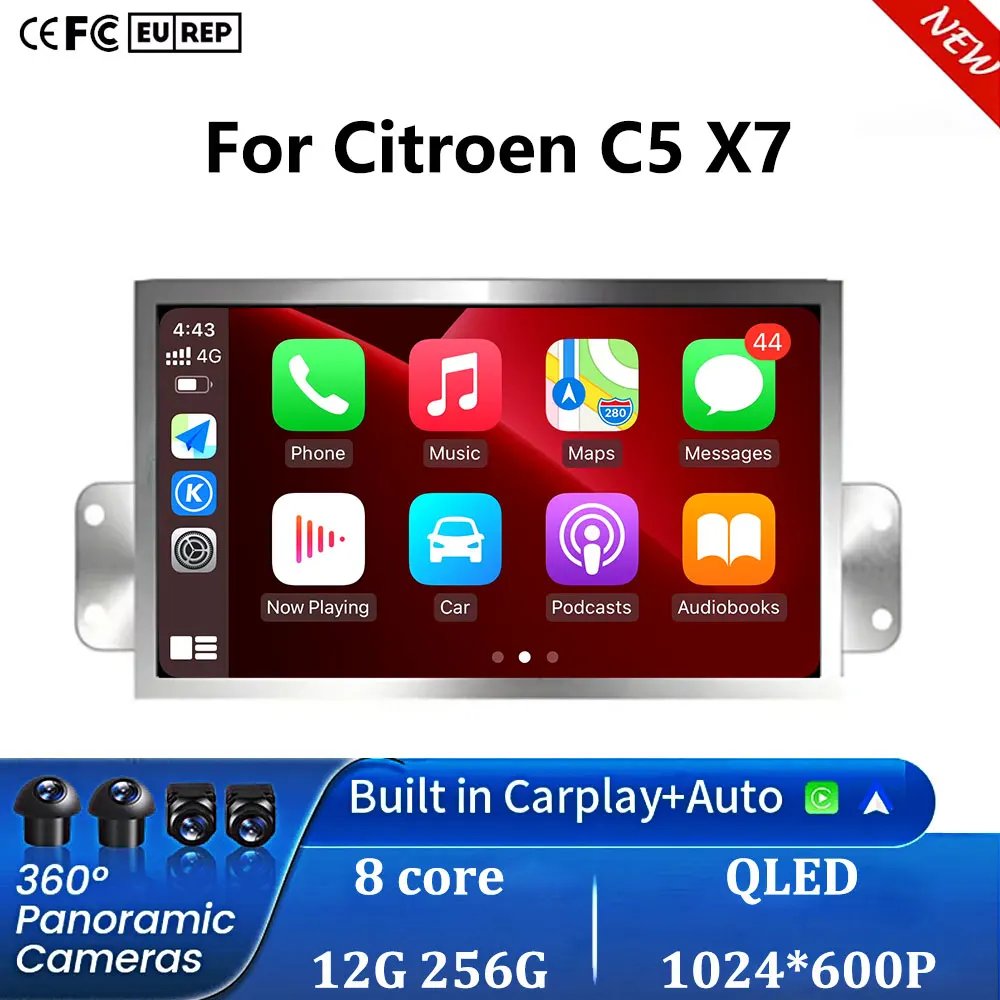 7'' For Citroen C5 X7 III Android Auto Car Radio Multimedia Player Carplay 2Din Screen HeadUnit Audio Stereo GPS Navigation