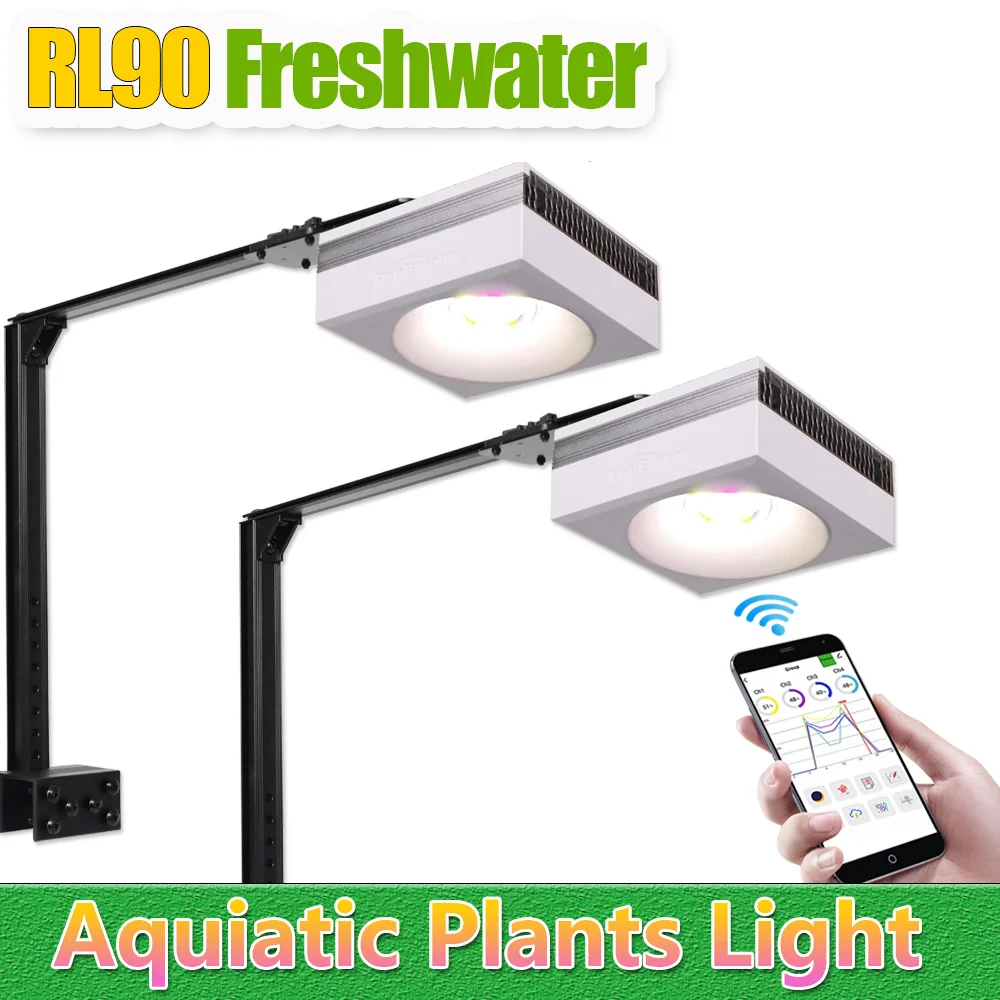 

PopBloom-Smart Freshwater Aquarium LED Lamp, Aquatic Plants Lighting for Planted Fish Tank Lights, WiFi Aquarium Light