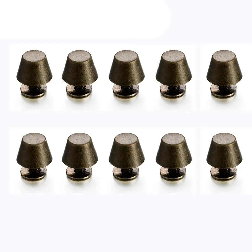 

10set/bag 10/12mm DIY Cloth Button Clothes/Bag/Shoes Metal Nail Solid Nail Bolt Bucket Dome Round Head Screws Strap Rivets