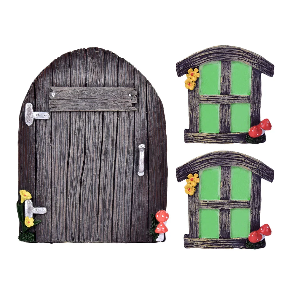 

Fairy Home Door Windows Tree Decoration Decorations Garden Sculpture and