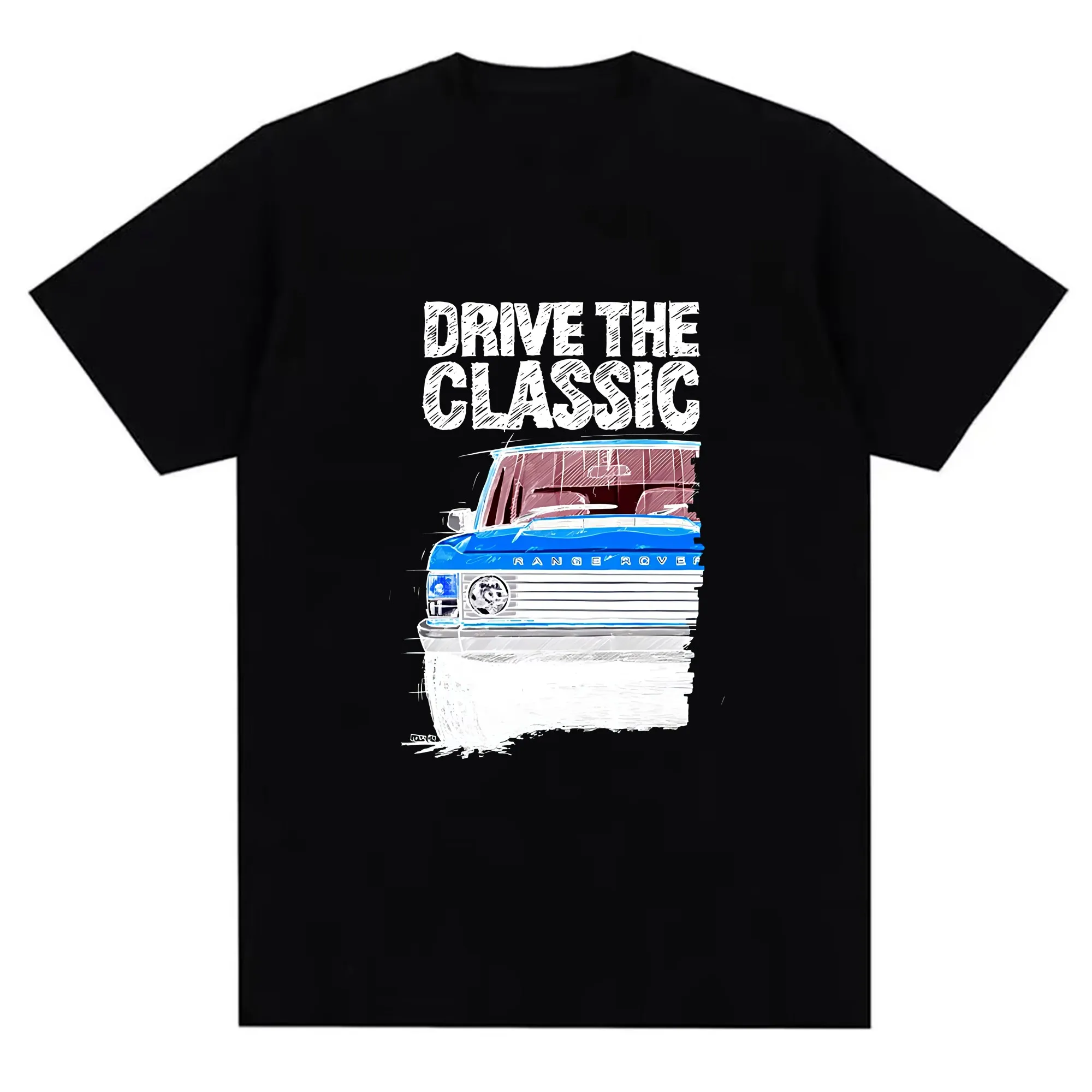 جديد وصول أزياء الرجال القطن المطبوعة تي شيرت أنيق البرتقال تصميم السيارة تنفس لينة عارضة الراحة صالح للارتداء اليومي Tre #3