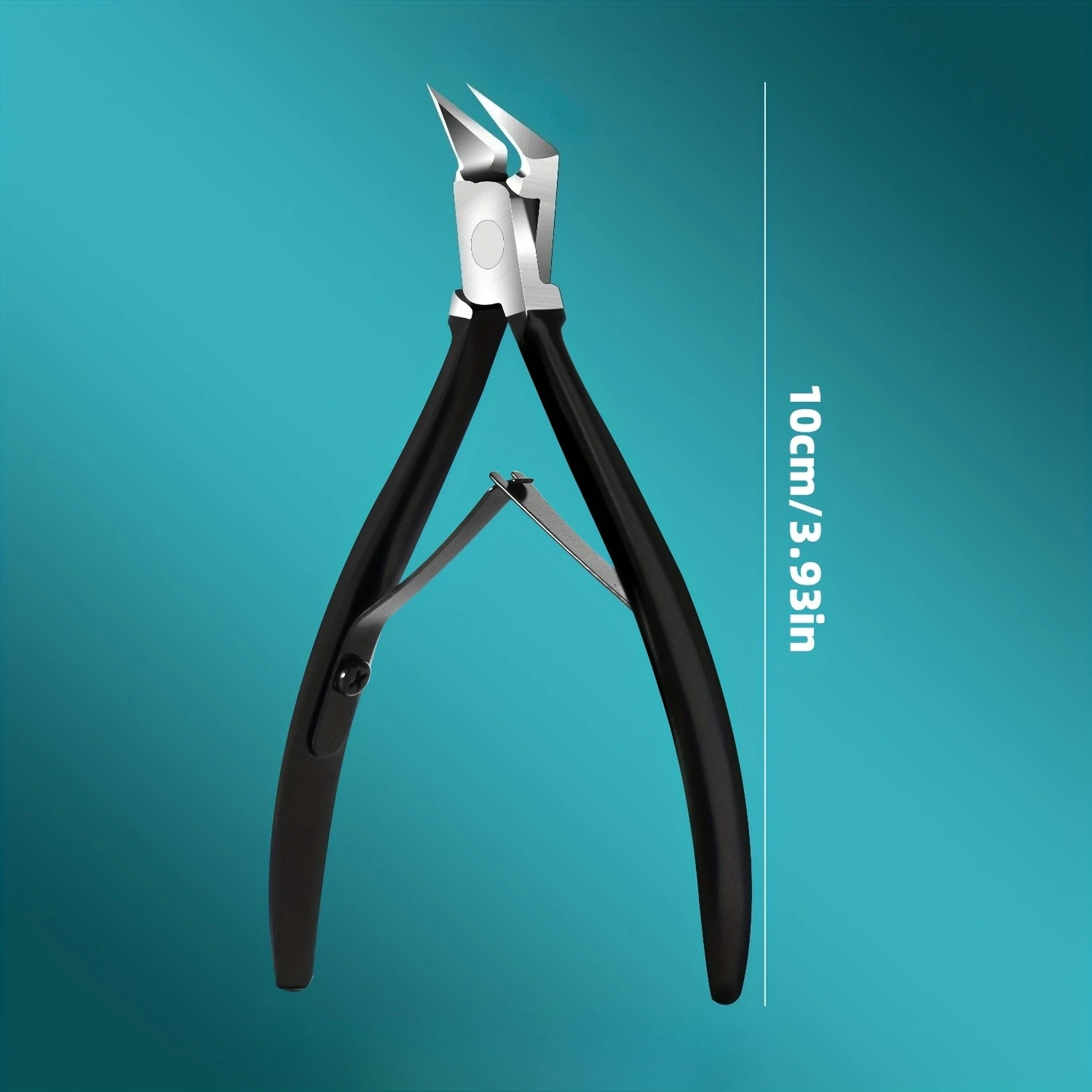 قطعة واحدة من ماكينة قص أظافر القدم السوداء من الفولاذ المقاوم للصدأ - تصميم منقار النسر للأظافر السميكة، غير معطرة، مثالية للتقليم المنزلي والباديكير، Na