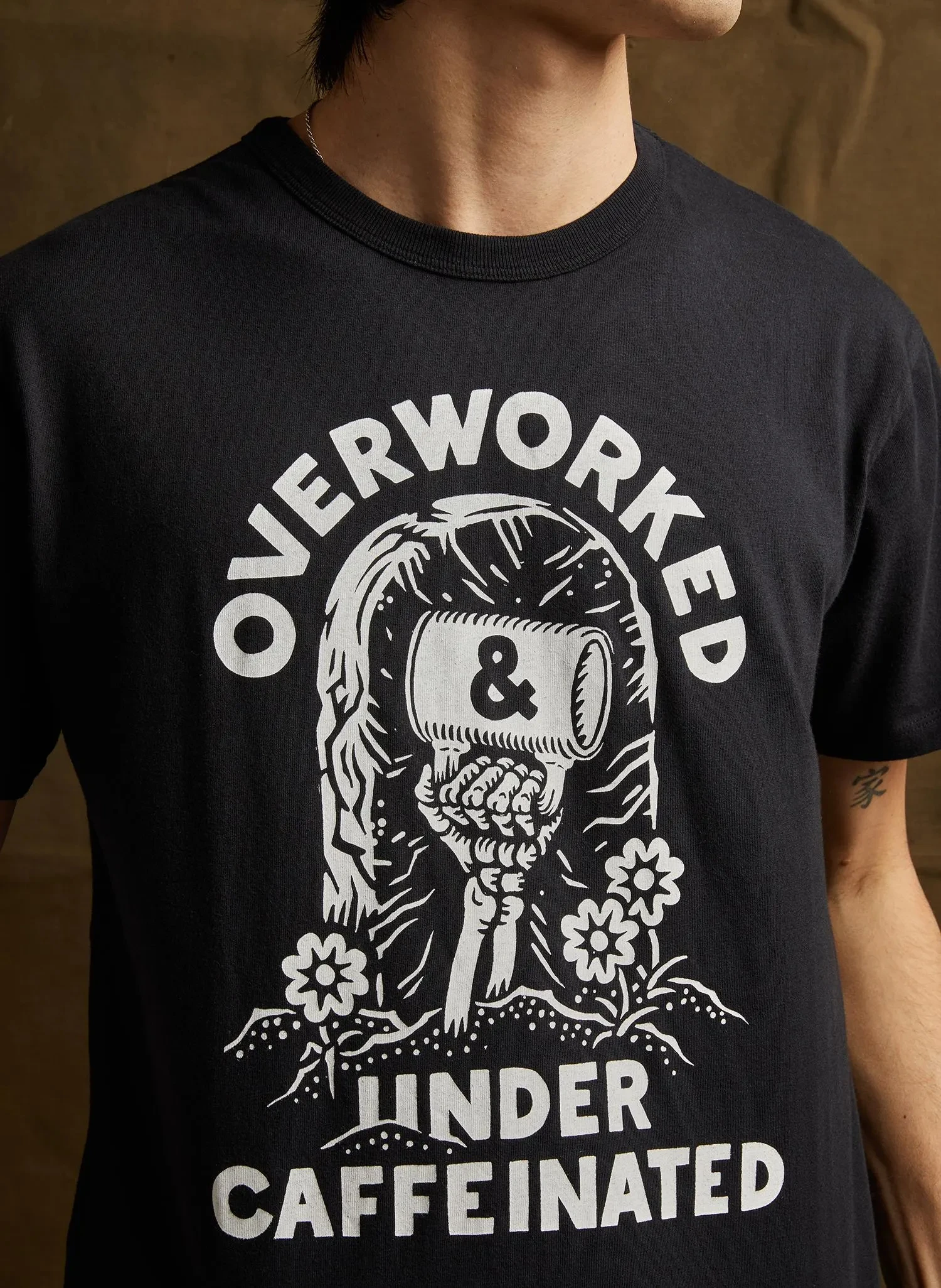Summer Daily Office Workers  Overtime Work Caffeine T-shirt | Coffee T-shirt | Gift for Workplace Colleagues | Best Coffee Shirt