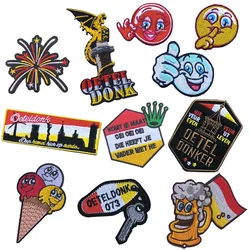 Cute Cartoon Oeteldonk Emblem Clothing Accessories Badge Sticker Embroidered Embroidery Sticker Iron-on Patches