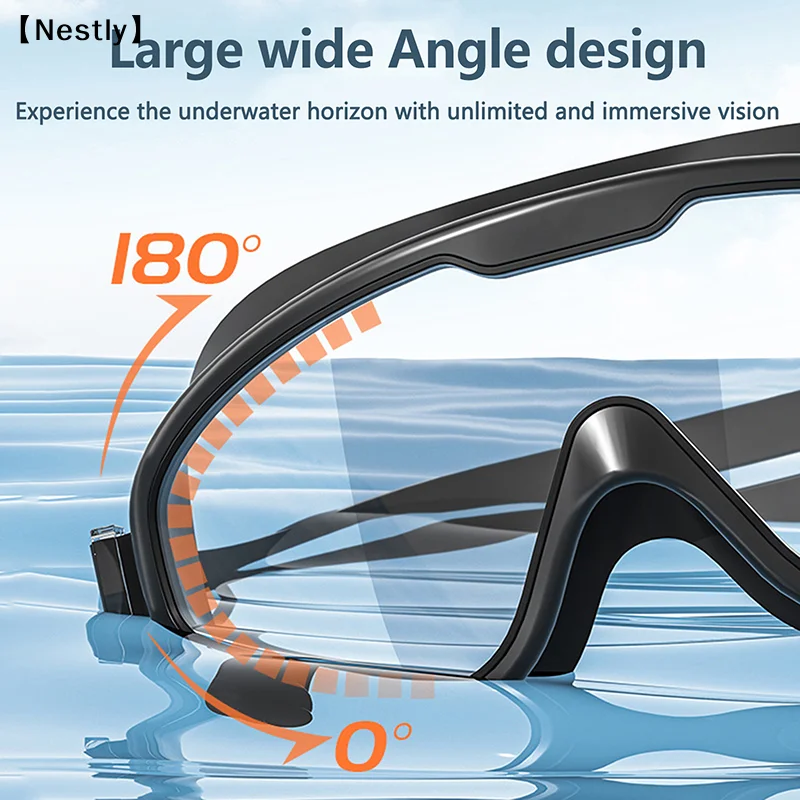 Schwimmbrille mit großem Rahmen für Kinder, hochwertige, beschlagfreie Schwimmbrille, wasserdichte HD-Schwimmbrille, Schwimmausrüstung〔Nest〕 – Detail 9