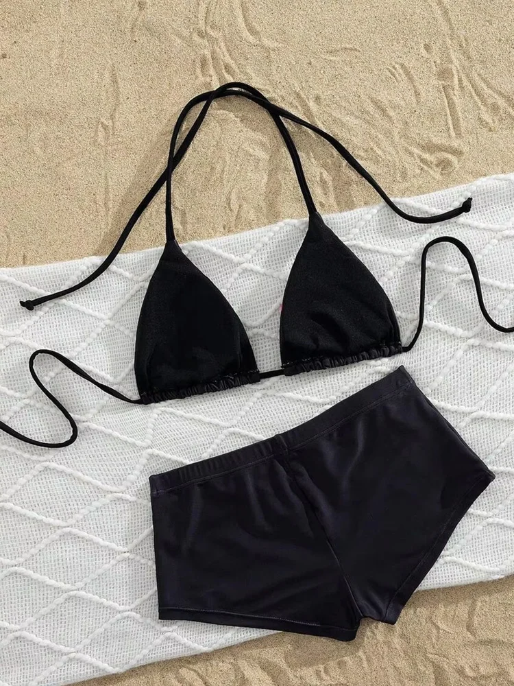 

Aesthetic Retro Sexy New Women's Sexy Fashion Small Fresh Flower Print Flat Corner Strap Two Piece Set