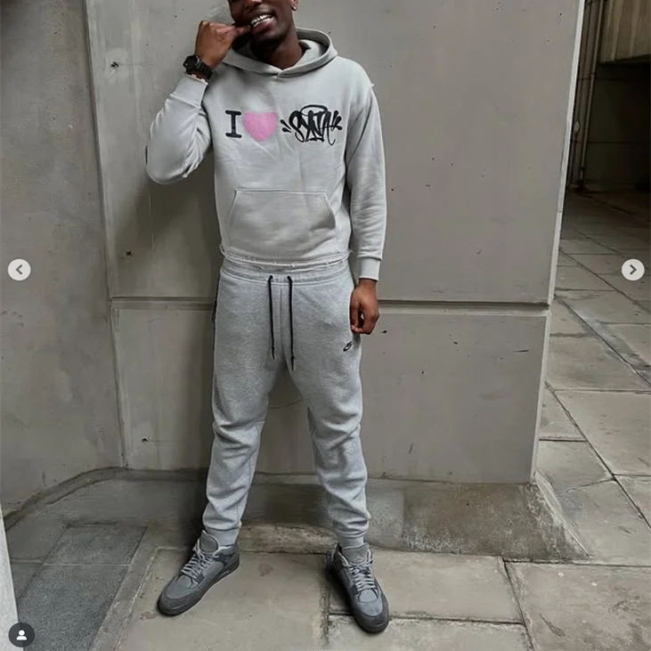 

Faionable Street Sle Hoodie Cra Print Casual Loose Fit Long Sve Women's Sweatirt All-Match Autumn New Arrival