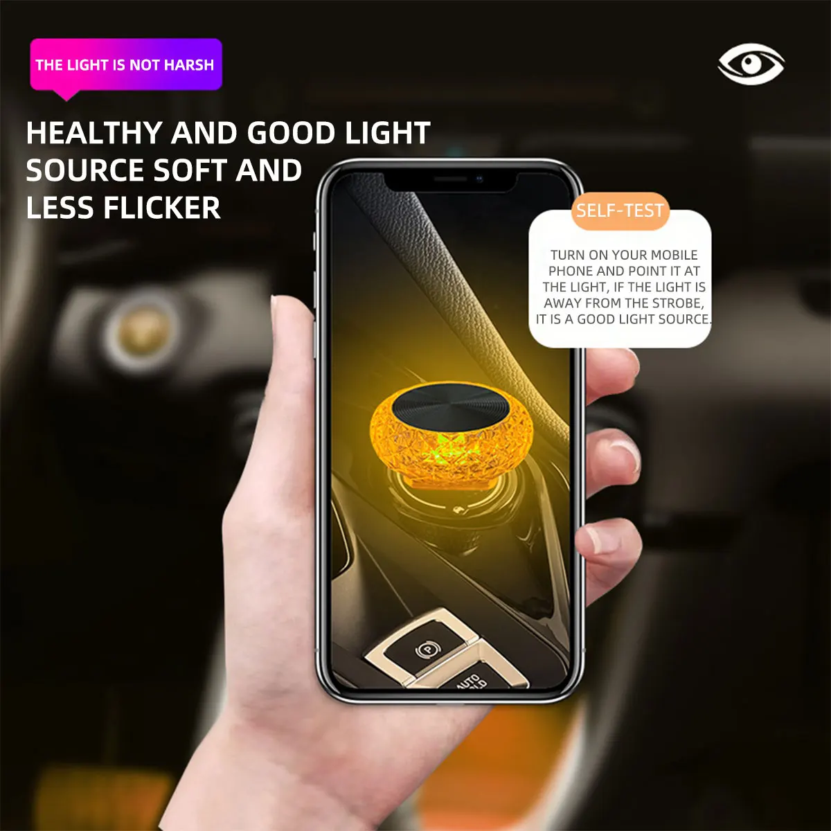 1/2pc Colorful Portable USB Mini LED Ambient Light for Car Interior Computer Atmosphere Lamp Plug and Play Night Light