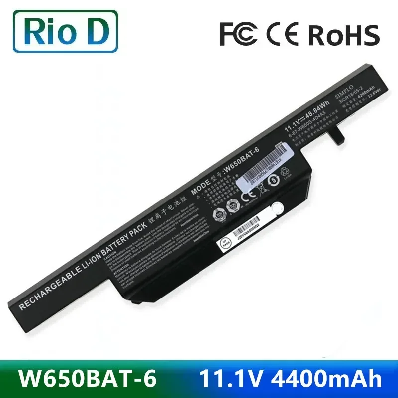 New W650BAT-6 Laptop Battery for Hasee  W650S G150SG K570N K710C G150S G150TC K590C K750D K610C K650D K750D G150MG