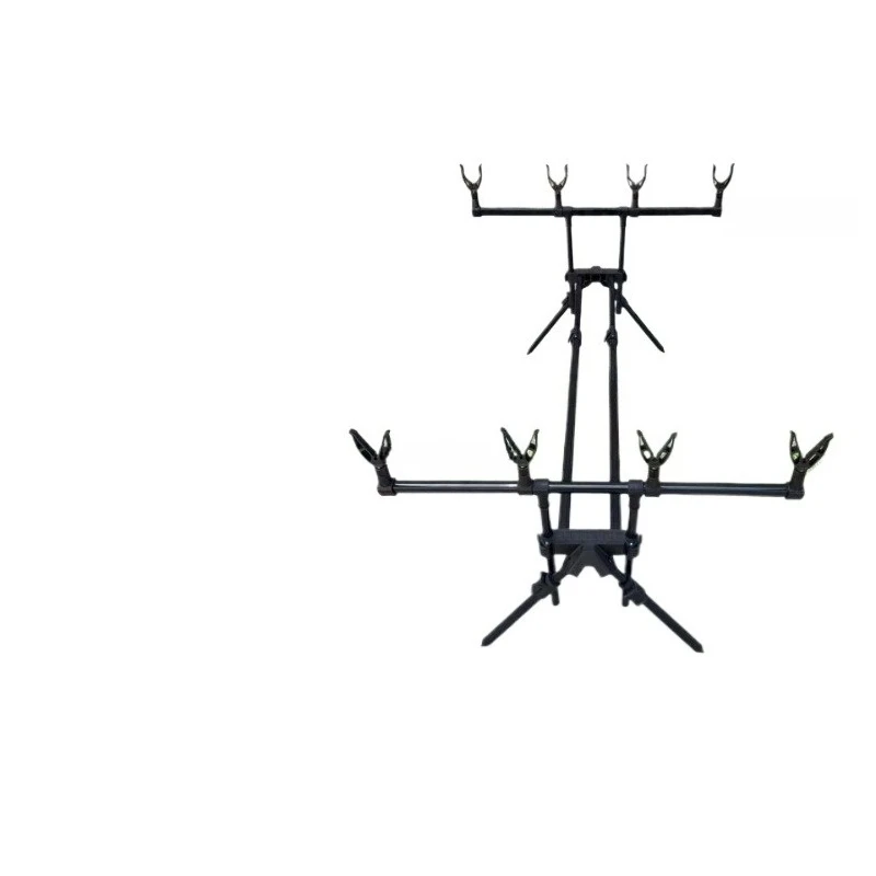 Three heads, four heads, five heads bracket, throwing rod, multi-rod aluminum alloy folding telescopic multi-head four-angle rod