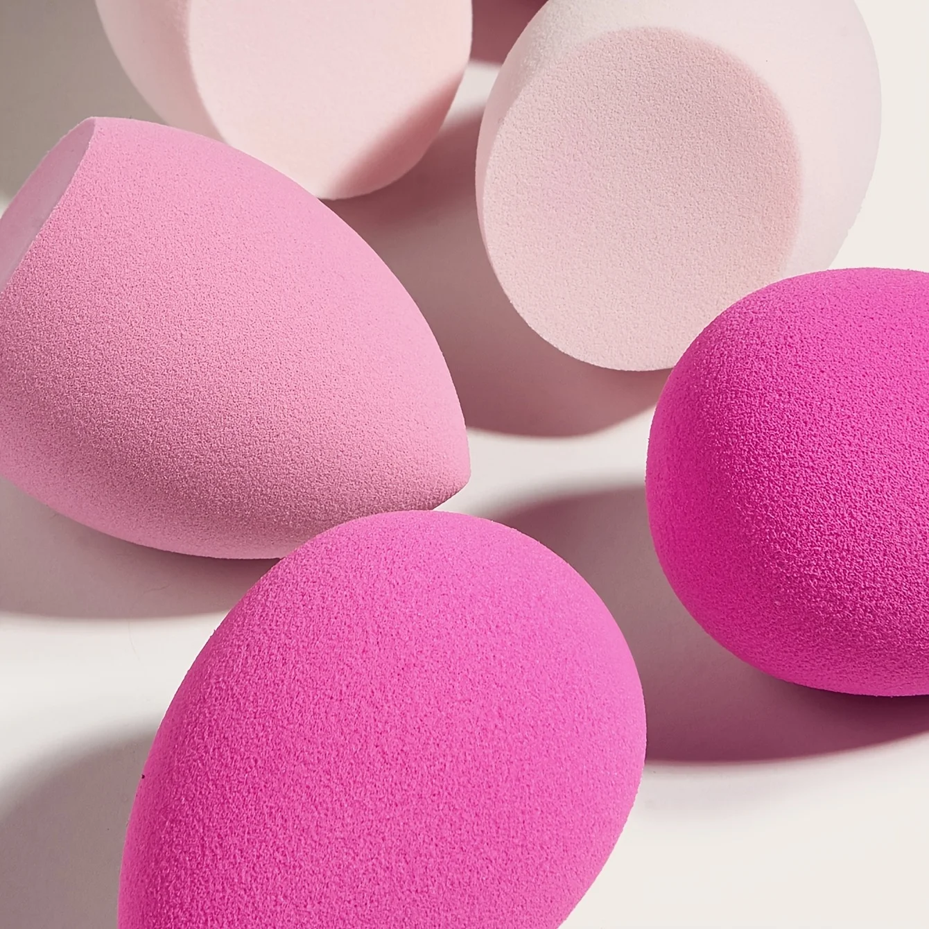 6 Pcs Makeup Sponges Set Including 2 Pcs Water Drop Shaped And 4 Pcs Slanted Cut Makeup Sponge Blender For Cream Powder And Liqu