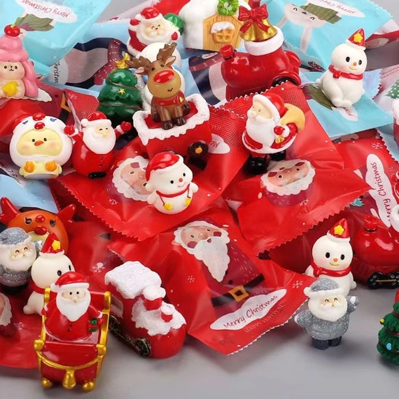 5 stücke Weihnachten Blind Tasche Miniatur Blind Box Mini Puppe kinder Geschenk Spielzeug Dekoration Kleine Ornamente