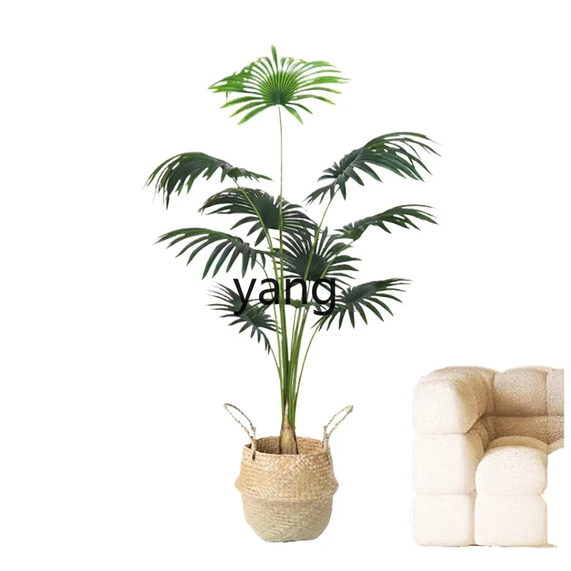 CX Fake Green Plant Chinese Fan Palm Living Room Interior Ornaments High-End Affordable Luxury Anti-Real Ornaments