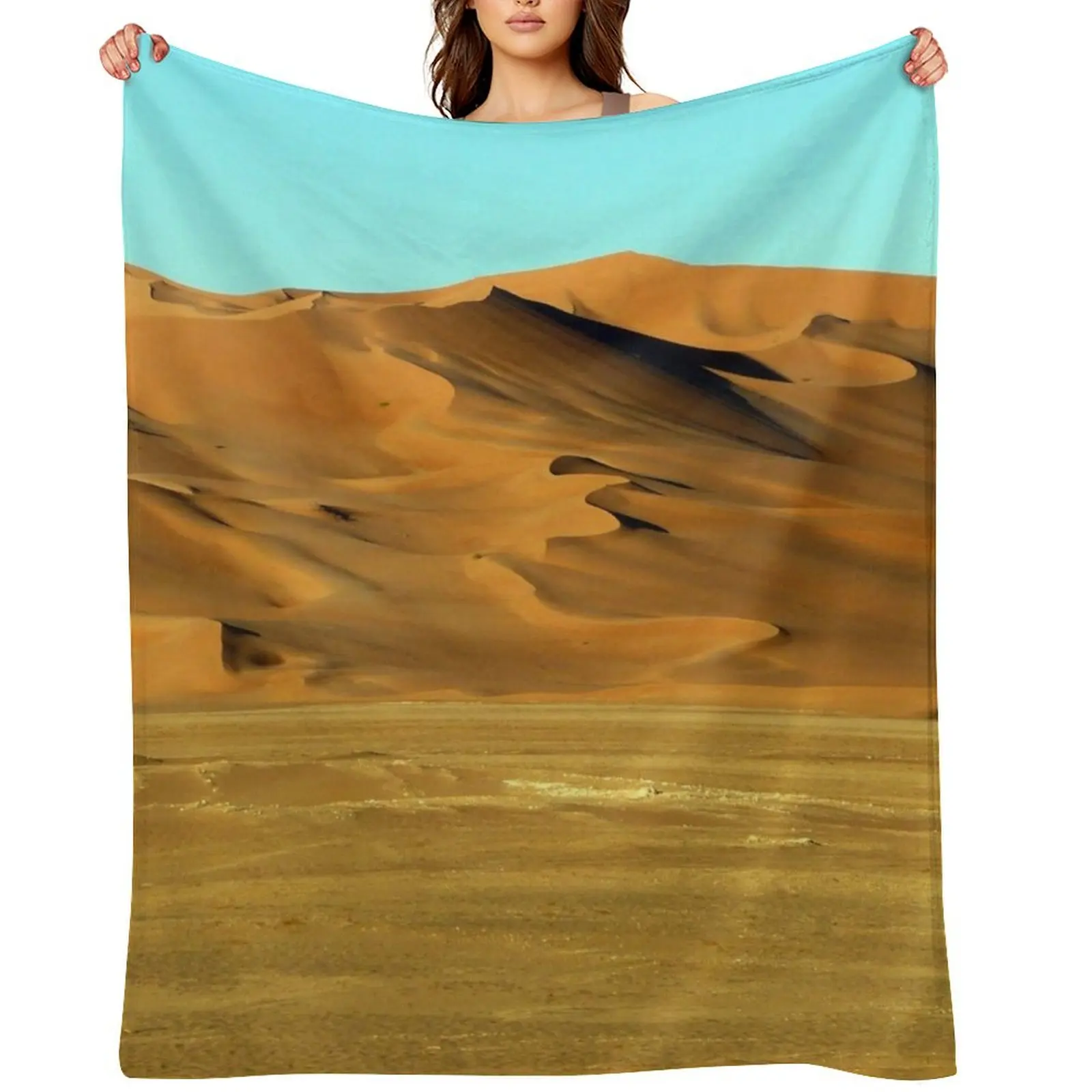 Плед с пейзажем песчаных дюн в пустыне Сахара, 22 дюйма, летнее постельное белье, красивые модные пледы для диванов, милые пледы