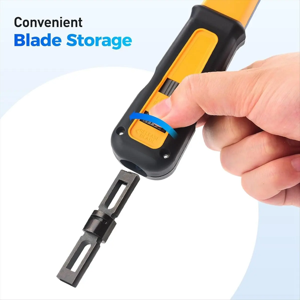 NOCM Punch Down Tool with 110 66 Blade, RJ45 Ethernet Punch Tool for Cat 8, Cat 7, Cat 6A, Cat 6, Cat 5e