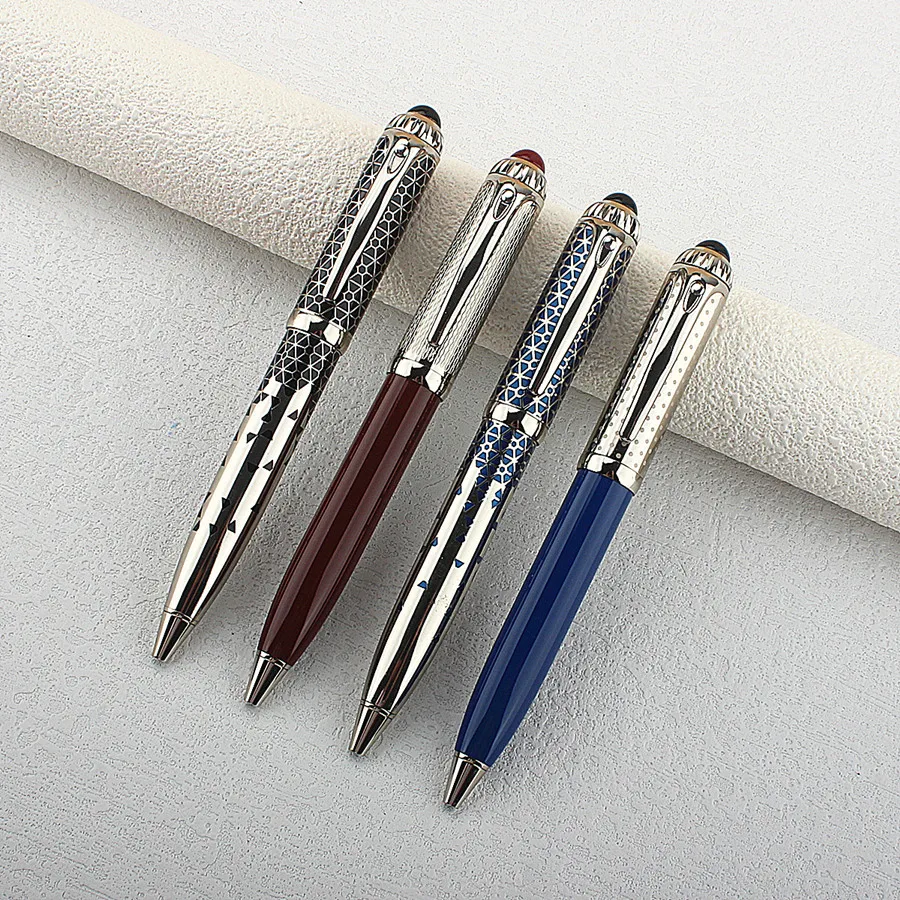 New Luxury Metal Ballpoint Pen Blue Ink Office Business Writing Ballpoint Pen School Student Stationery Gifts