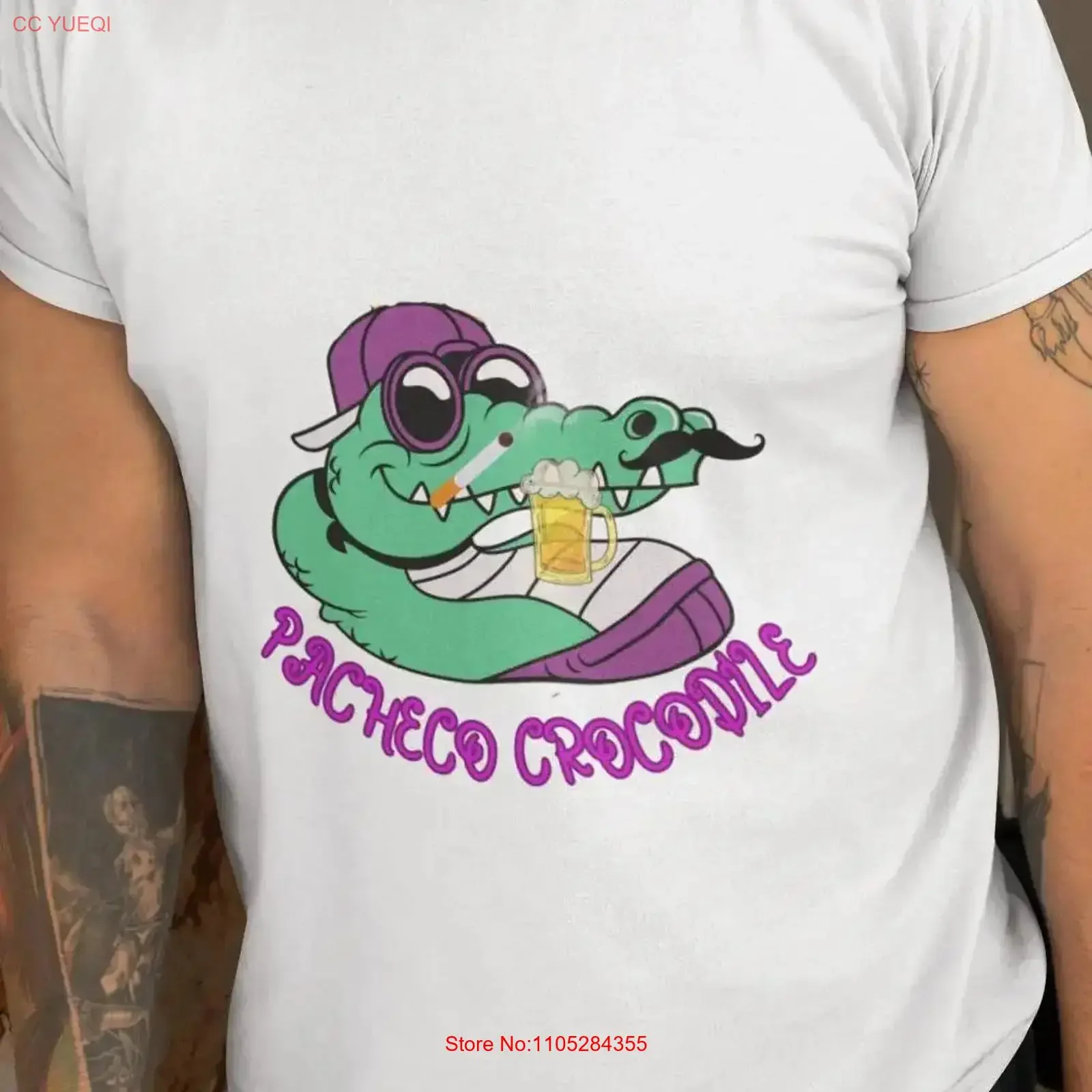 T Shirt Pacheco crocodile DTG with Unique Design attractive printing technique for buyers looking original gifts vintage Casual