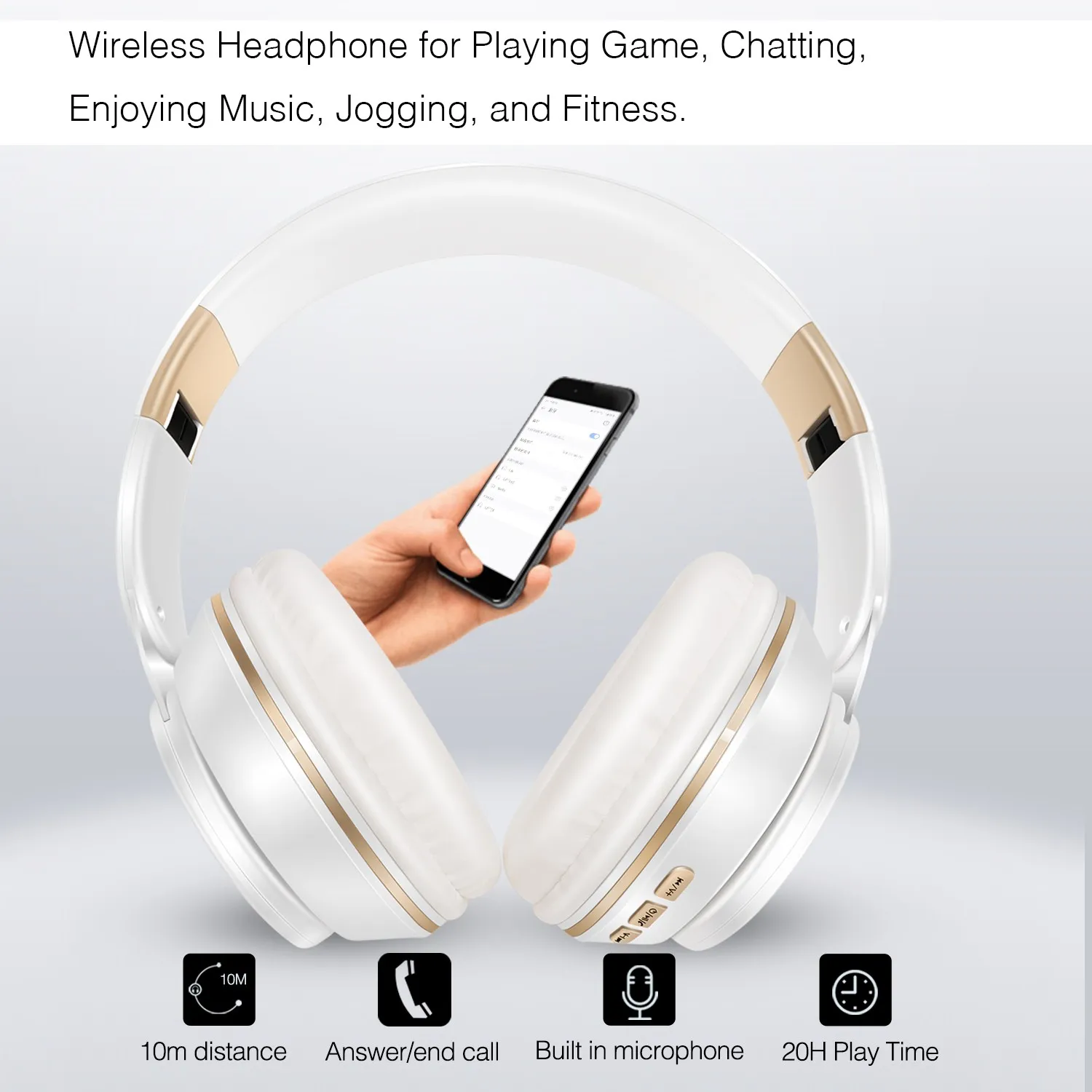 Cosplay Gaming Headphone Bluetooth Headset Gift Real Voice Plug in card Micro SD/TF, FM for Cell Phone,PC FM for IOS ANDROID