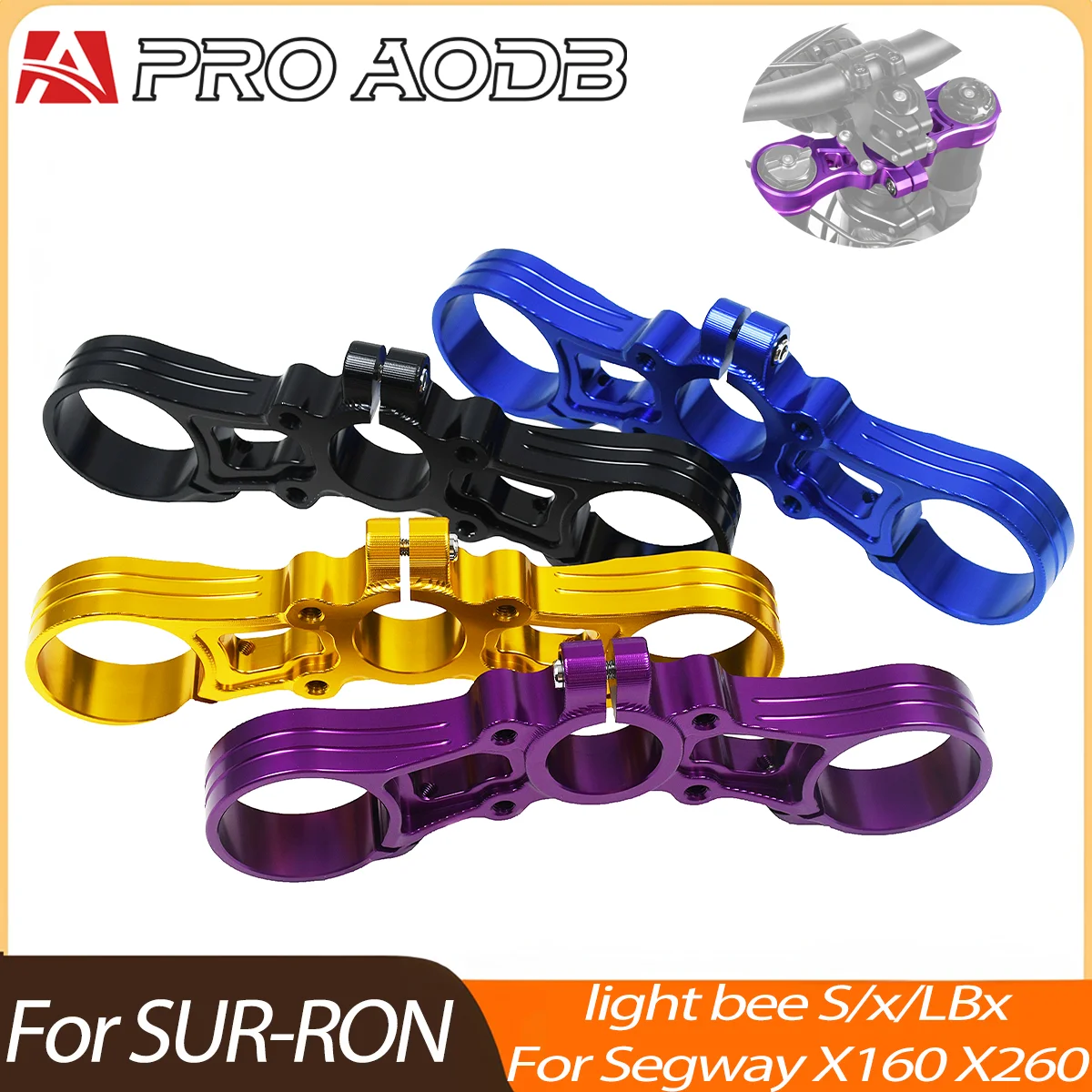 Durable Front Handlebar Bar Riser Mount Bracket Upper Triple Clamp Top Link Plate Bracket Heighten Kit For Surron Light Bee X S