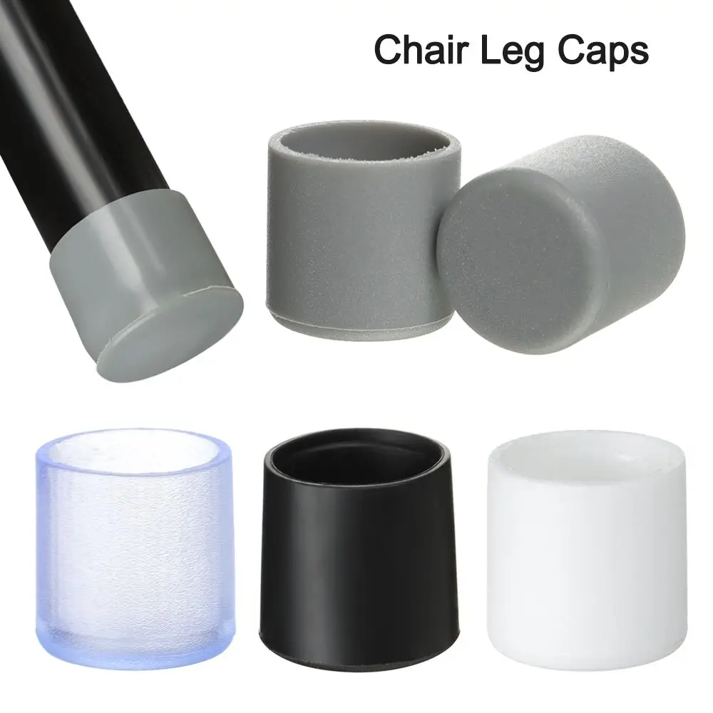 10pcs/set New Round Bottom Socks Non-Slip Covers Silicone Pads Chair Leg Caps Furniture Feet Plastic Pipe Cover