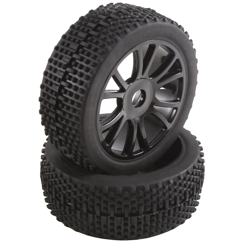 RC 1:8 Off Road Car Buggy Rubber Tires & Plastic Wheel Rims HUB HEX 17 Mm 81-801