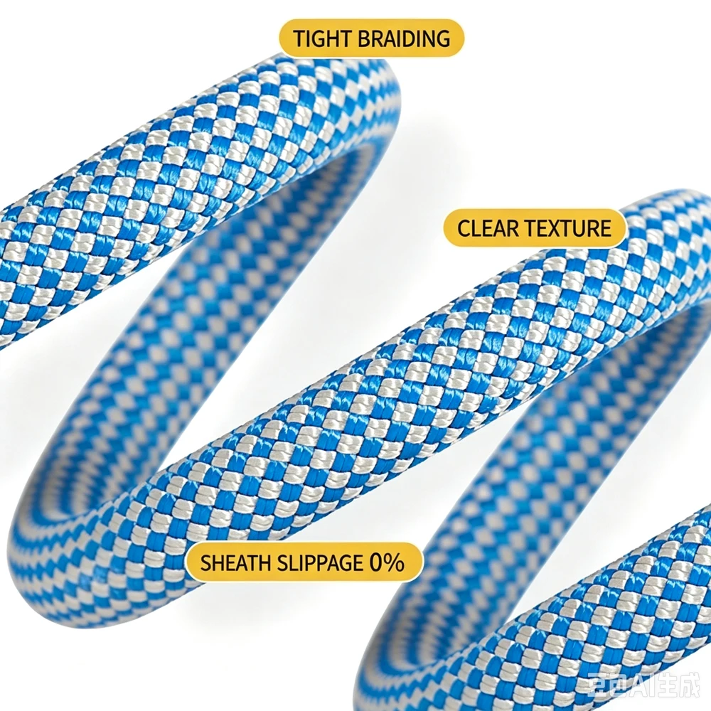 Φ: 10.5mm-5m,Static Rope, Outdoor High-Altitude Climbing Safety Rope, Wear-Resistant Climbing Nylon Rope, P1017