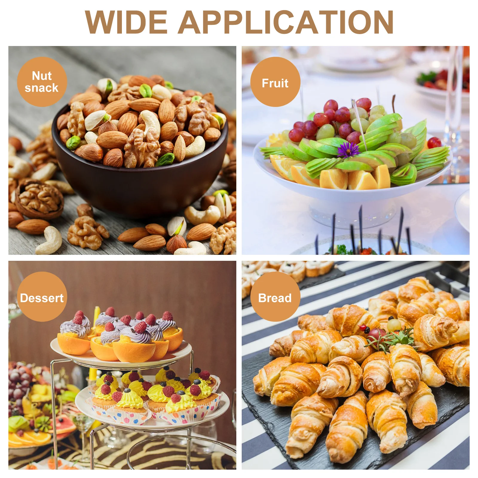 

Fruit Bowl High Base Stainless Steel Serving Tray For Kitchen Party Wedding Dessert Display Draining Basket Decorative