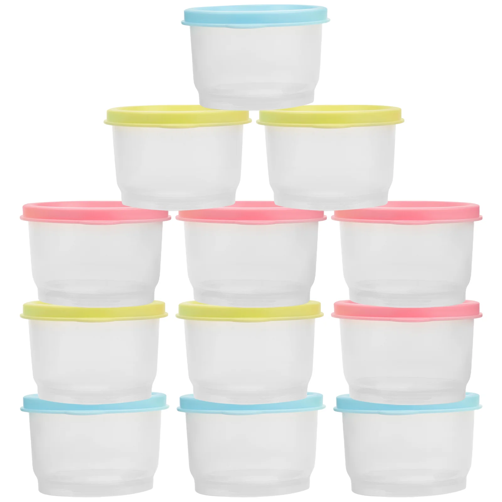12 Pcs Round Travel Containers for Mini Fridge Pots Baby Food Storage Infant Crisper