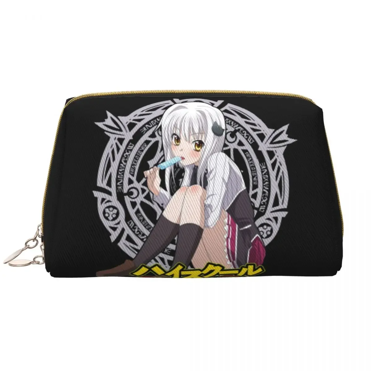 Tojo Koneko Love High School DxD Anime Japanese Name Toiletry Bag Fashion Makeup Cosmetic Organizer Beauty Storage Dopp Kit Box