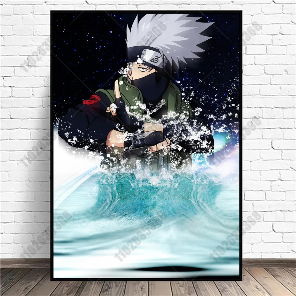 Peripheral Anime Naruto Posters Canvas Painting Print Kakashi Sasuke Uchibo Ferret Picture Wall Art Living Room Decoration Gift