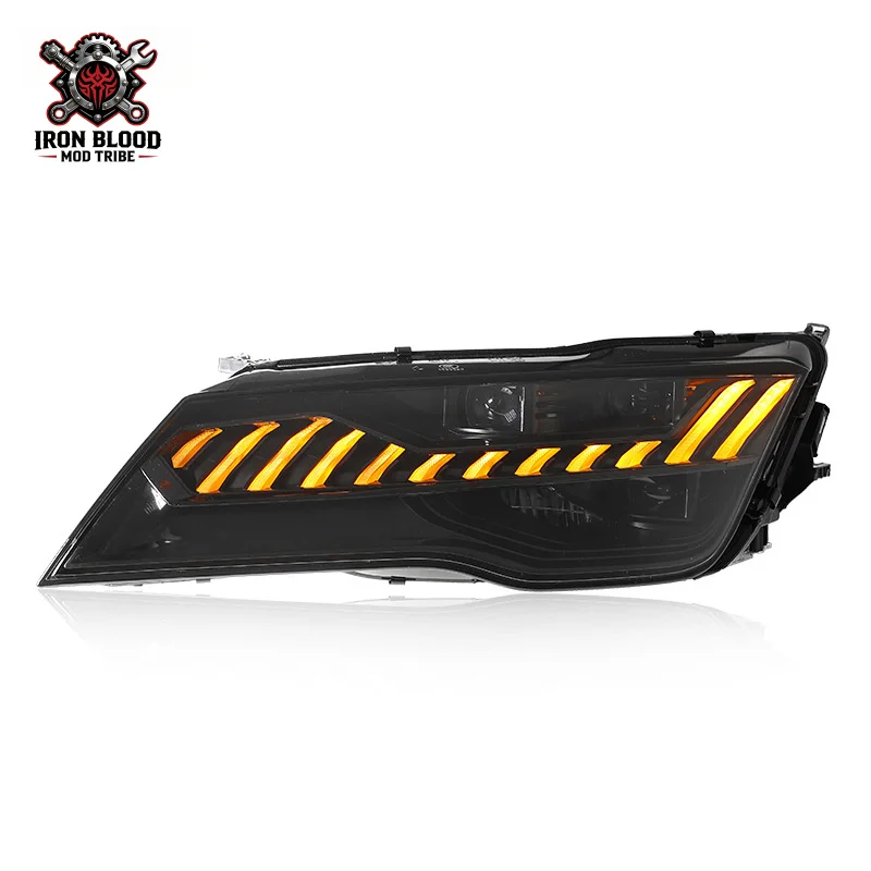 Suitable for 2011-2014 Audi A7 Headlight Assembly Modification New RS7 Daytime Running Lights LED Flowing Turn Signal Lens