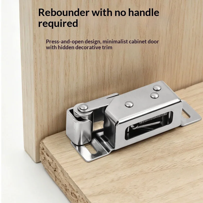 2PCS Heavy-Duty Door Inspection Hole Elephant Trunk Lock Press-Button Bumper Switch Self-Locking Clip No Pull Handle Required