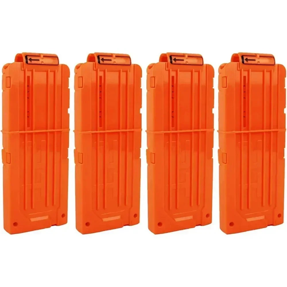 

Bullet Clips 4 Pack 12-Darts Quick Reload Clips Magazine Clips for Nerf N-Strike Elite Blaster(Orange)