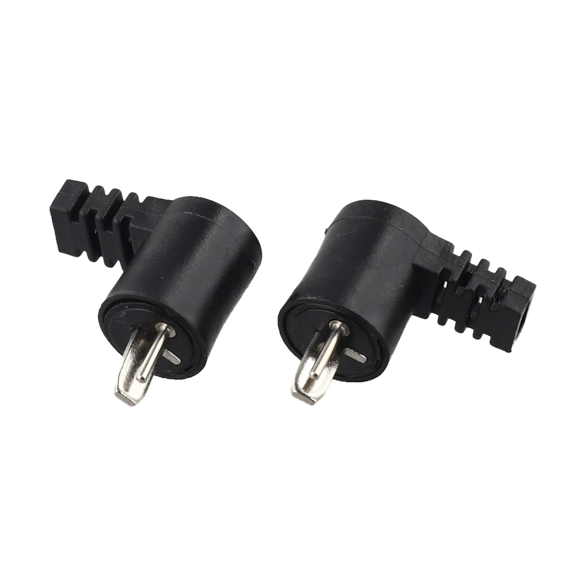 2 Pieces 2 Pin DIN Right Angle Speaker Cable Audio Connectors with Screw Terminals for Secure Loudspeaker Connections