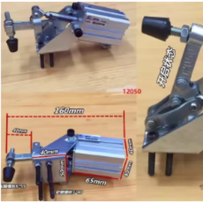 Pneumatic‑cylinder‑driven vertical‑horizontal toggle clamp quick‑release clamps 101A 12050 12050UL