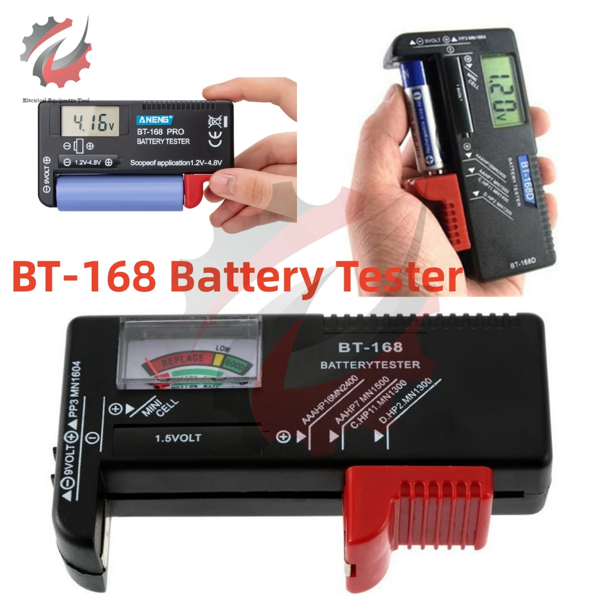 BT168PRO Digital Lithium Battery Capacity Tester Checkered Load analyzer Display Check AAA AA Button Cell Universal Test